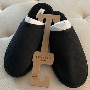 Coach Men’s Black Slippers Size 12